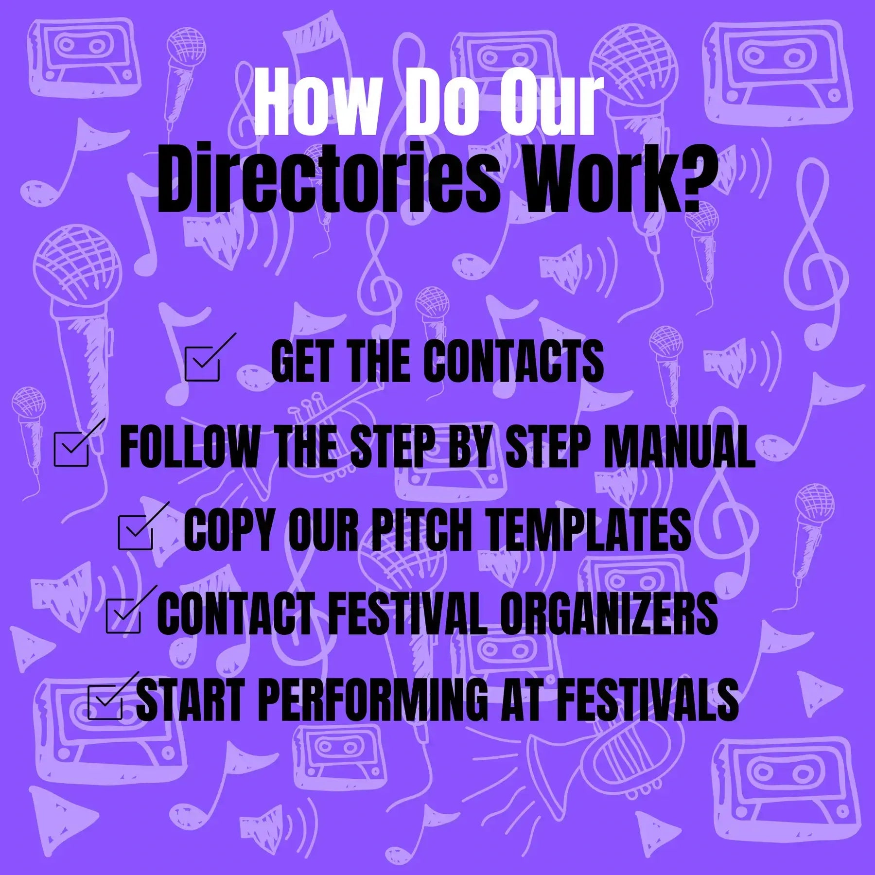 Music festival shop directory